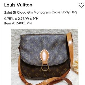 Authentic Louis Vuitton GM St Cloud crossbody